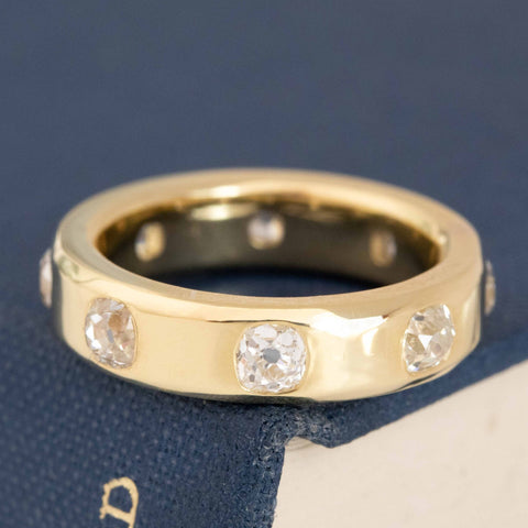 1.66ctw Old Mine Cut Diamond Scatter Band