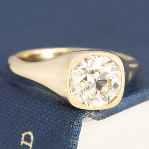 1.67ct Old European Cut Diamond Bezel Solitaire