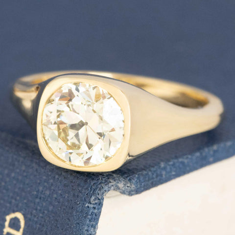 1.67ct Old European Cut Diamond Bezel Solitaire