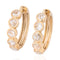 1.67ctw Rose Cut Diamond Bezel Hoop Earrings
