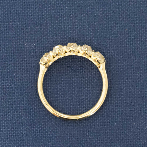 1.68ctw Old Mine Cut Diamond 5-Stone Band