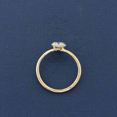 1.69ct Antique Moval Cut Diamond Solitaire