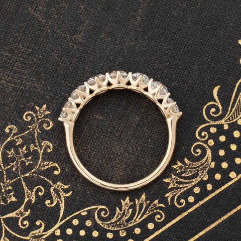 1.70ctw Old European Cut Diamond Half-Hoop Band
