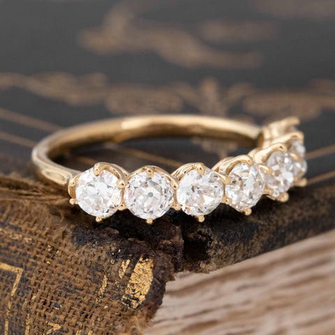 1.70ctw Old European Cut Diamond Half-Hoop Band