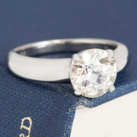 1.71ct Old European Cut Diamond Solitaire, GIA L SI2