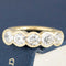 1.71ctw Old European Cut Diamond 5-Stone Half-Bezel Band
