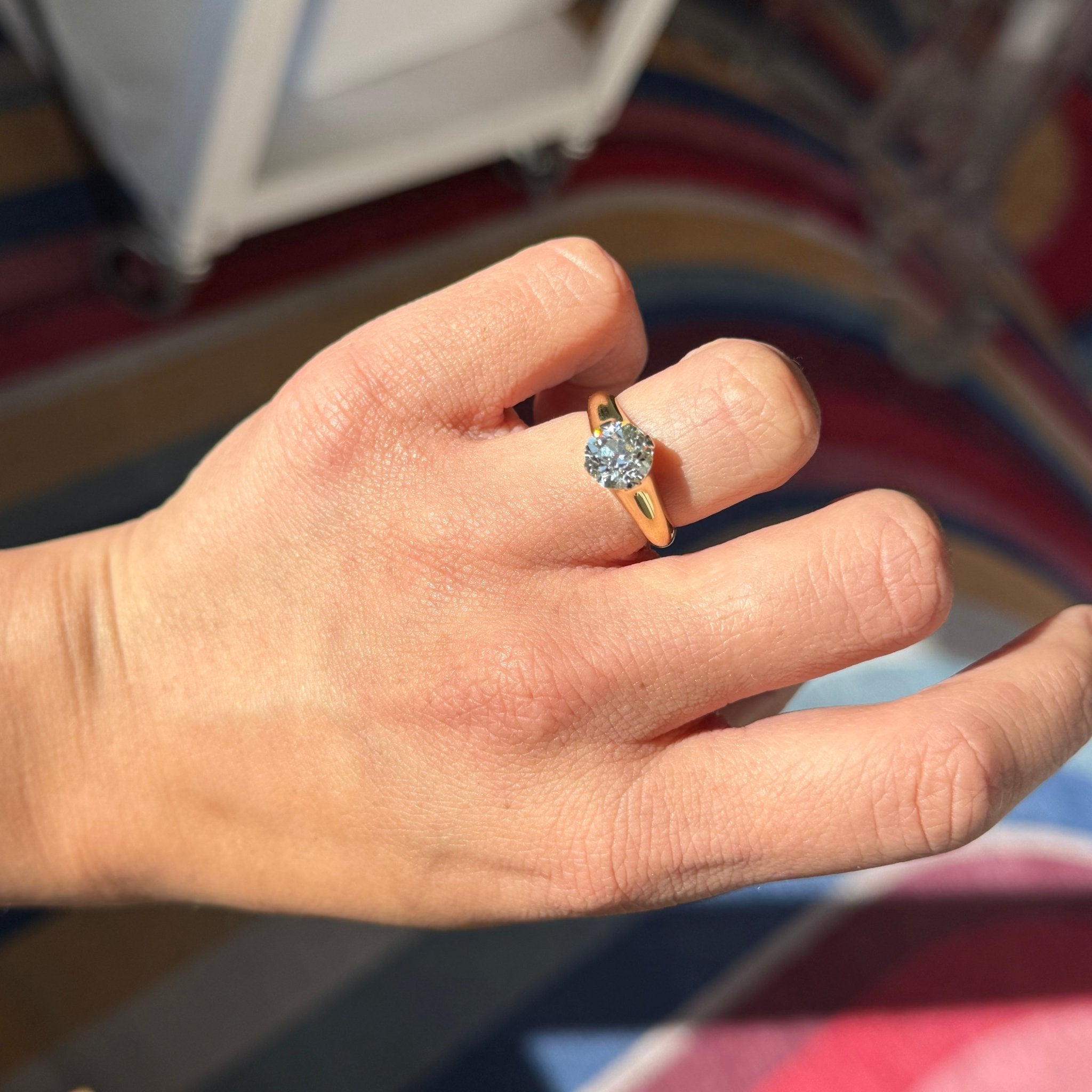 1.72ct Old Mine Cut Diamond Solitaire, GIA N VS2