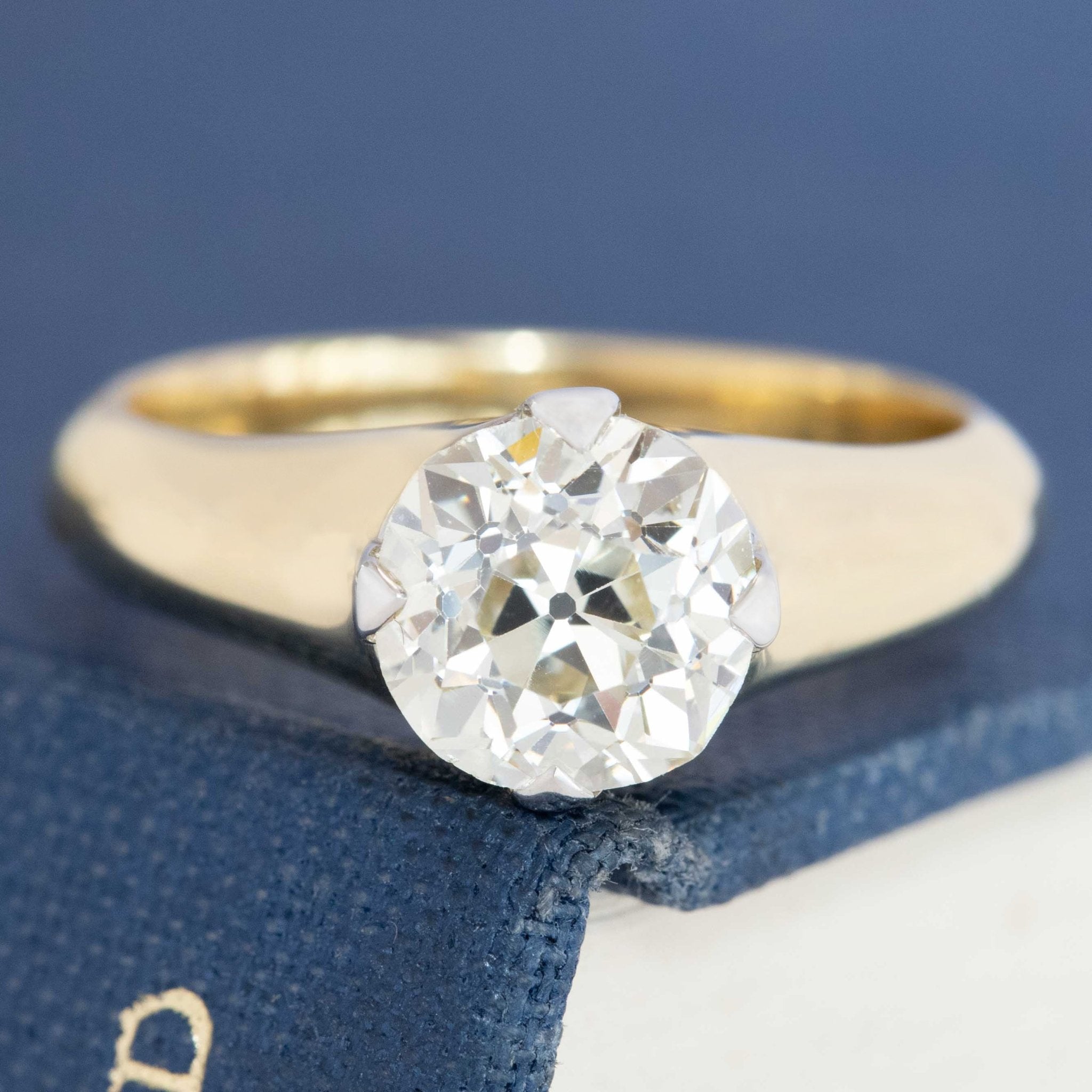 1.72ct Old Mine Cut Diamond Solitaire, GIA N VS2