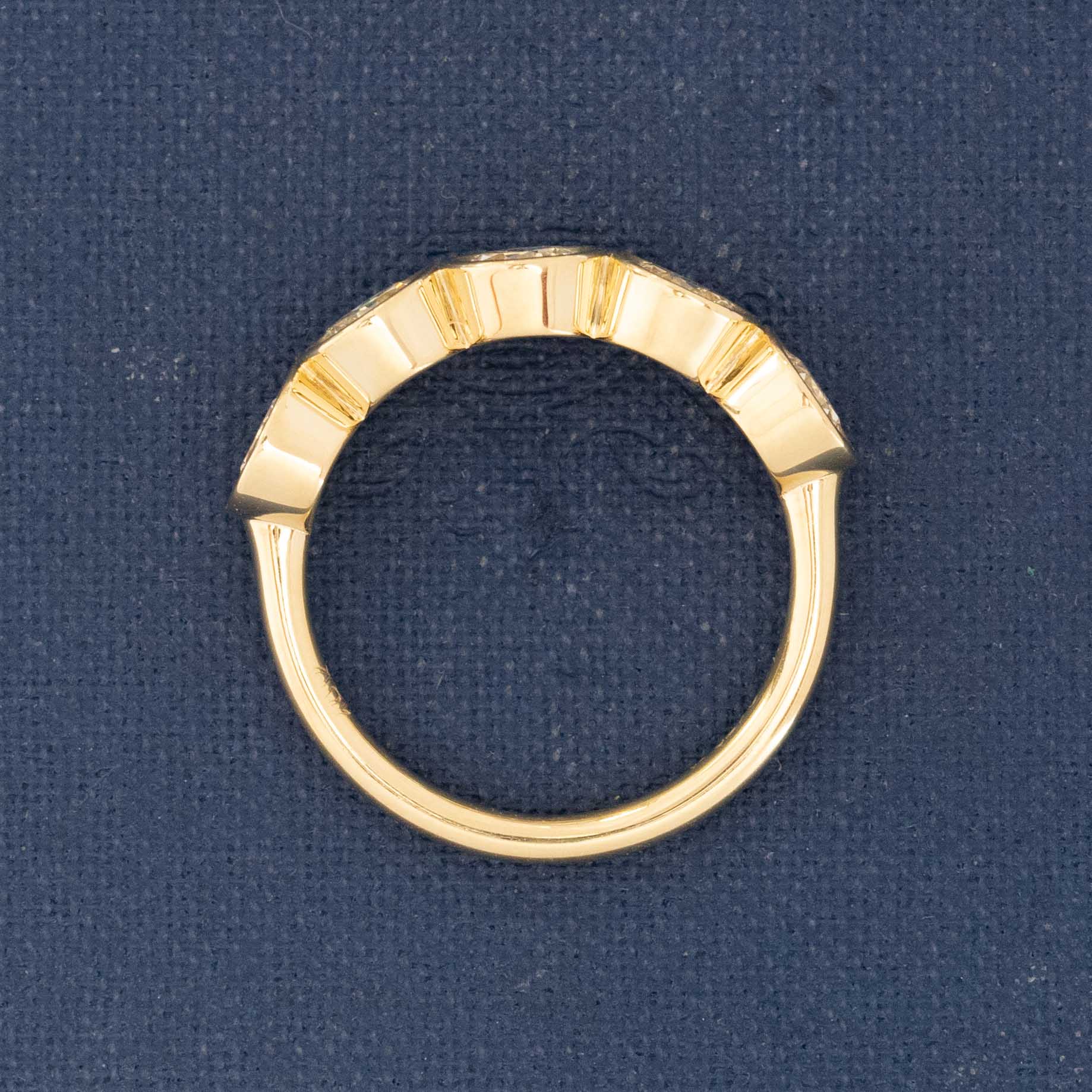 1.72ctw Old European Cut Diamond 5-Stone Bezel Band