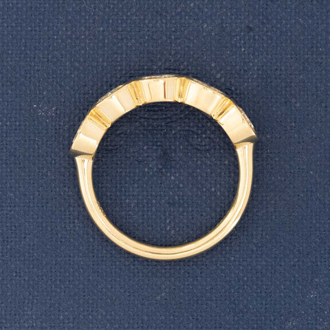 1.72ctw Old European Cut Diamond 5-Stone Bezel Band