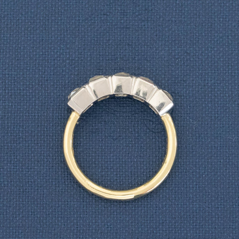 1.73ctw French Cut Diamond 5-Stone Bezel Band