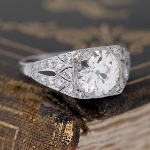 1.74ctw Edwardian-era Old European Cut Diamond Solitaire, GIA K VS1