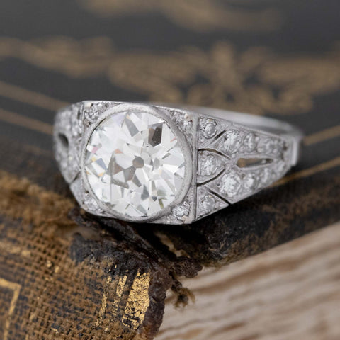 1.74ctw Edwardian-era Old European Cut Diamond Solitaire, GIA K VS1