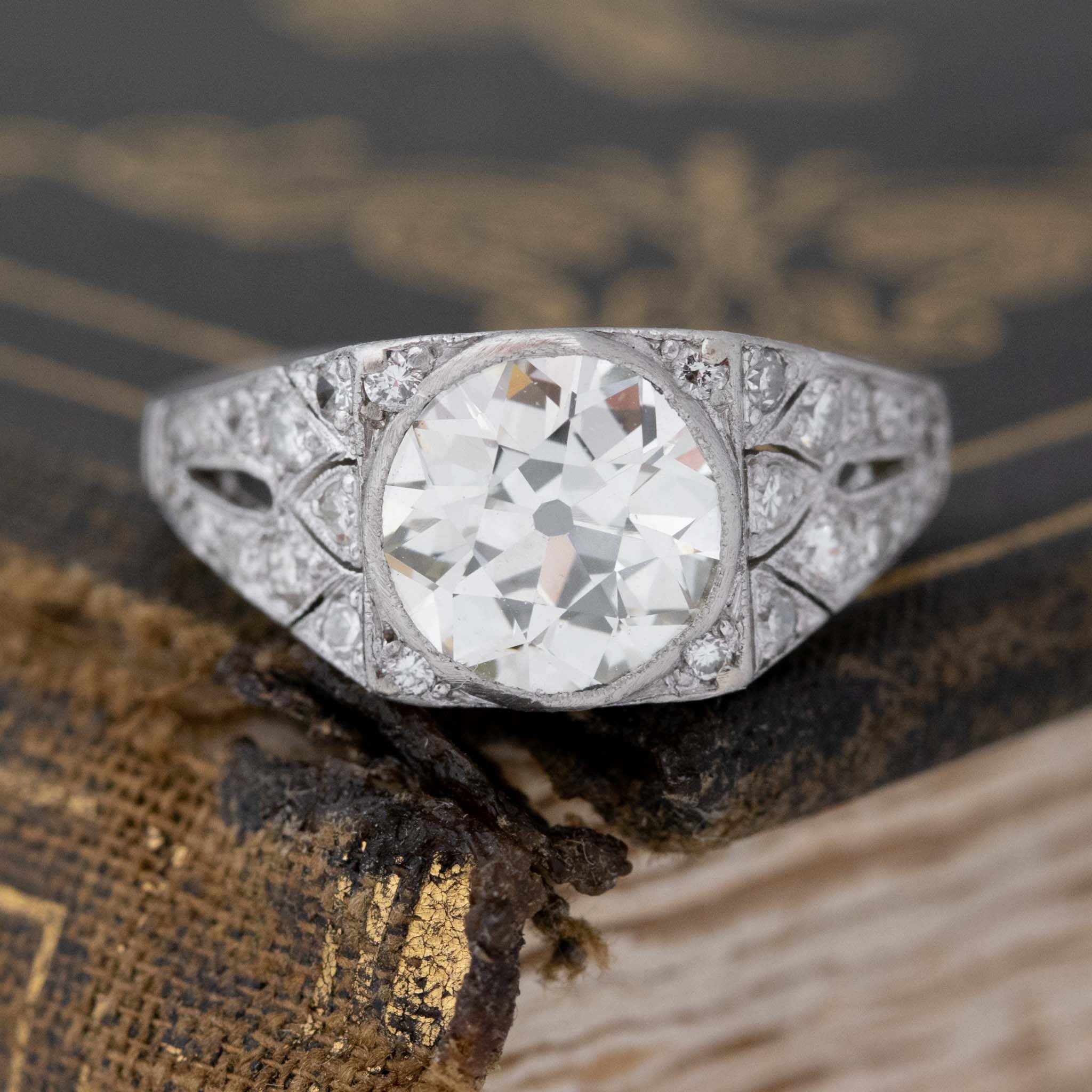 1.74ctw Edwardian-era Old European Cut Diamond Solitaire, GIA K VS1