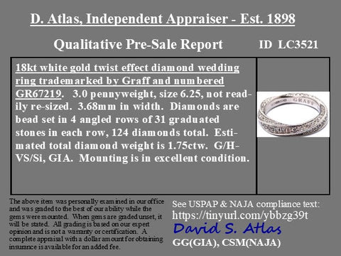 1.75ctw Diamond Spiral Eternity Band by Graff