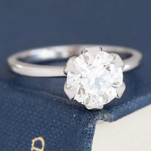 1.76ct Round Brilliant Cut Diamond Solitaire, GIA E SI1