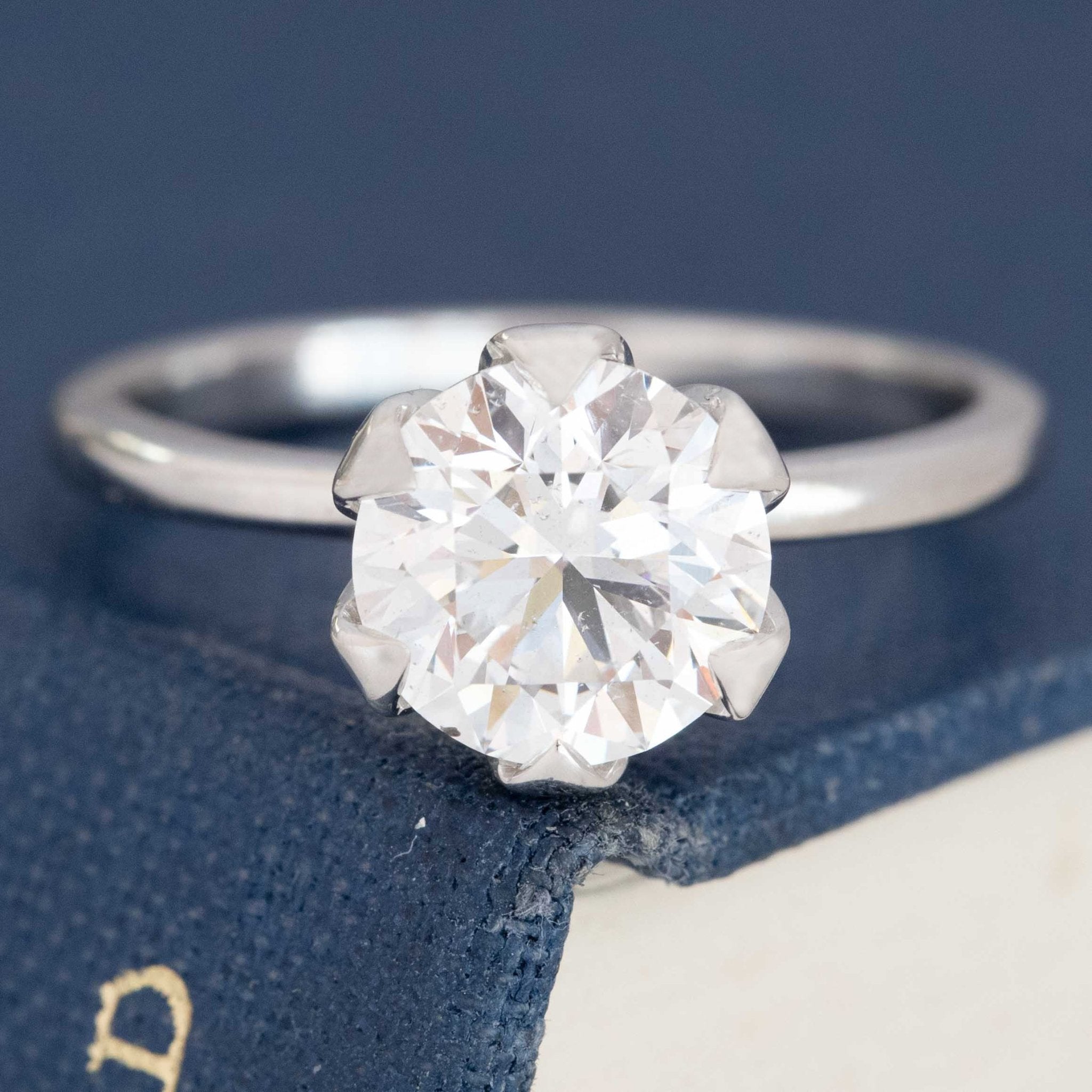 1.76ct Round Brilliant Cut Diamond Solitaire, GIA E SI1