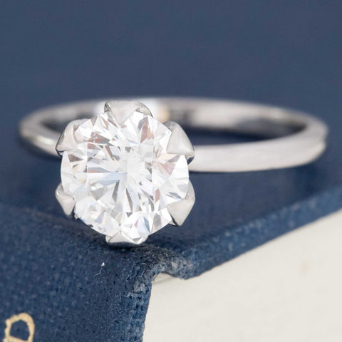 1.76ct Round Brilliant Cut Diamond Solitaire, GIA E SI1