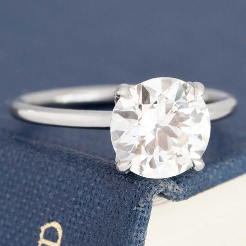 1.77ct Old European Cut Diamond Solitaire GIA J VS2