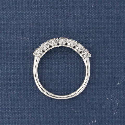 1.77ctw Old Mine Cut Diamond Half-Hoop Band