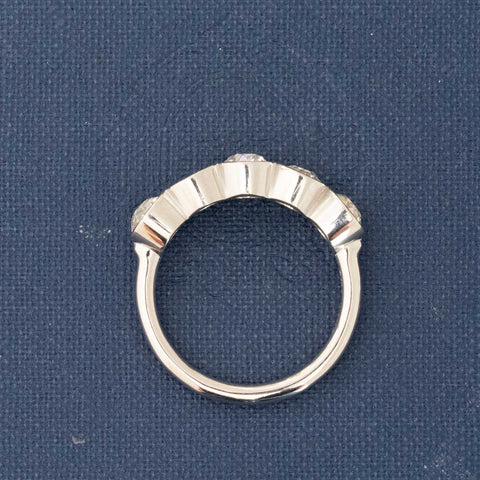 1.78ctw Old European Cut Diamond 5-Stone Bezel Band