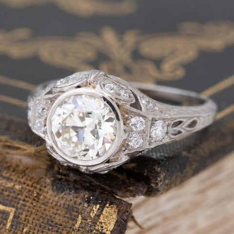 1.79ctw Edwardian Old European Cut Diamond Solitaire
