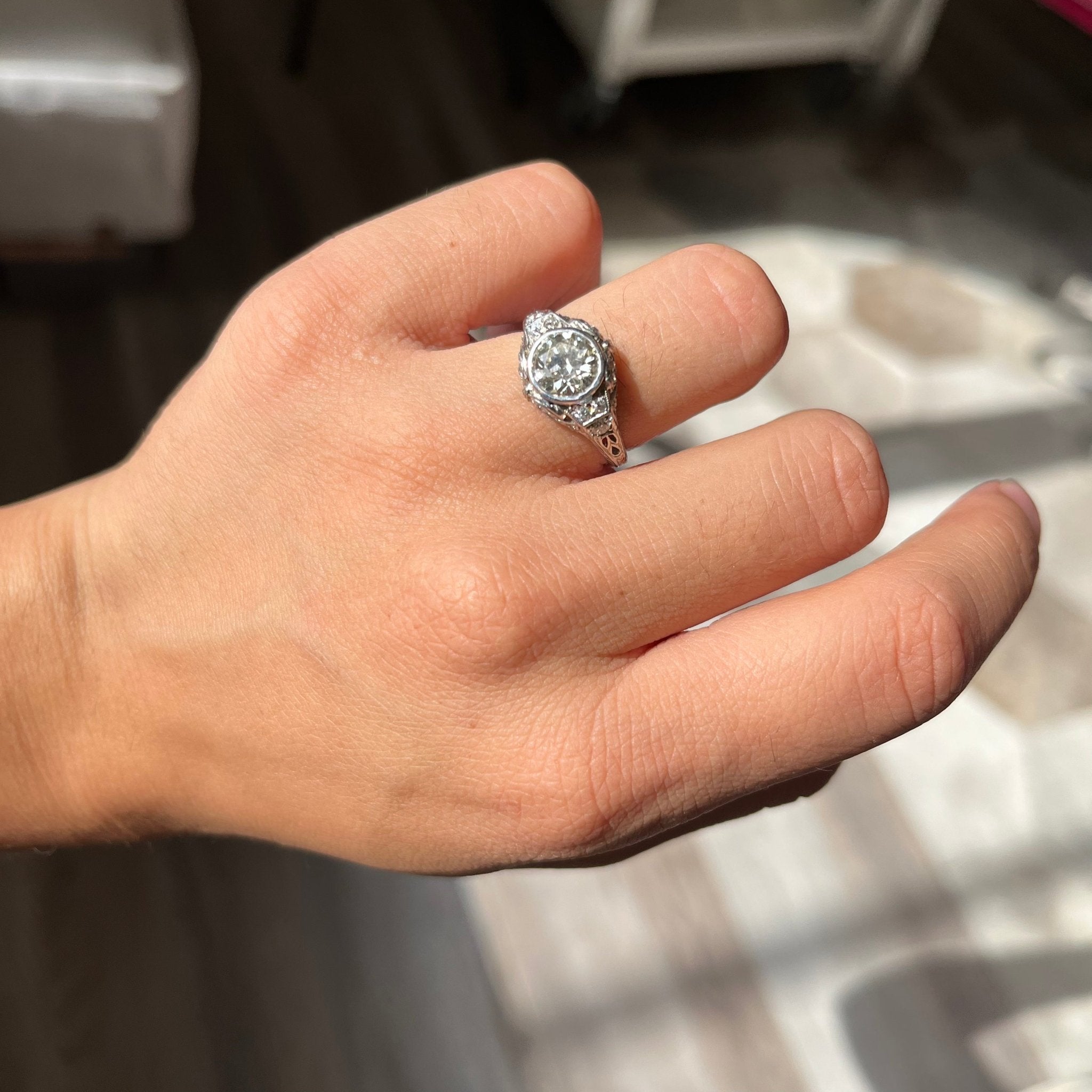 1.79ctw Edwardian Old European Cut Diamond Solitaire