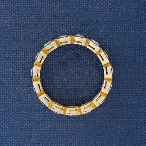 1.79ctw Half Moon Diamond Eternity Bezel Band