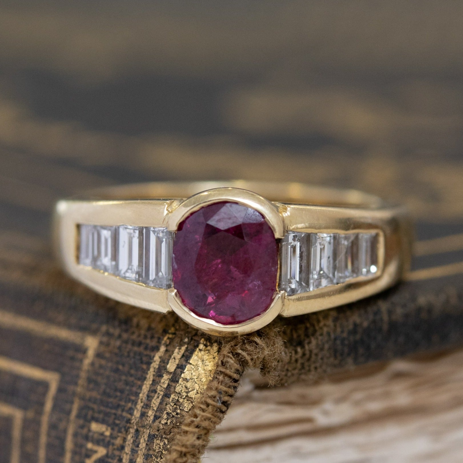 1.79ctw Ruby & Diamond Band, French