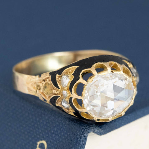 1.80ct Antique Rose Cut Diamond Solitaire