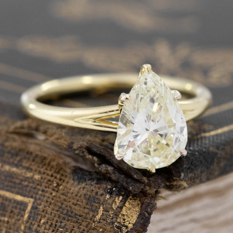1.80ct Pear Cut Diamond Solitaire GIA U-V SI1