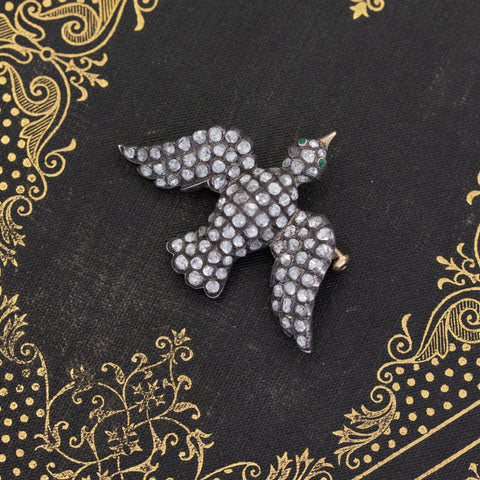 1.80ctw 'Bird in Flight' Pave Brooch