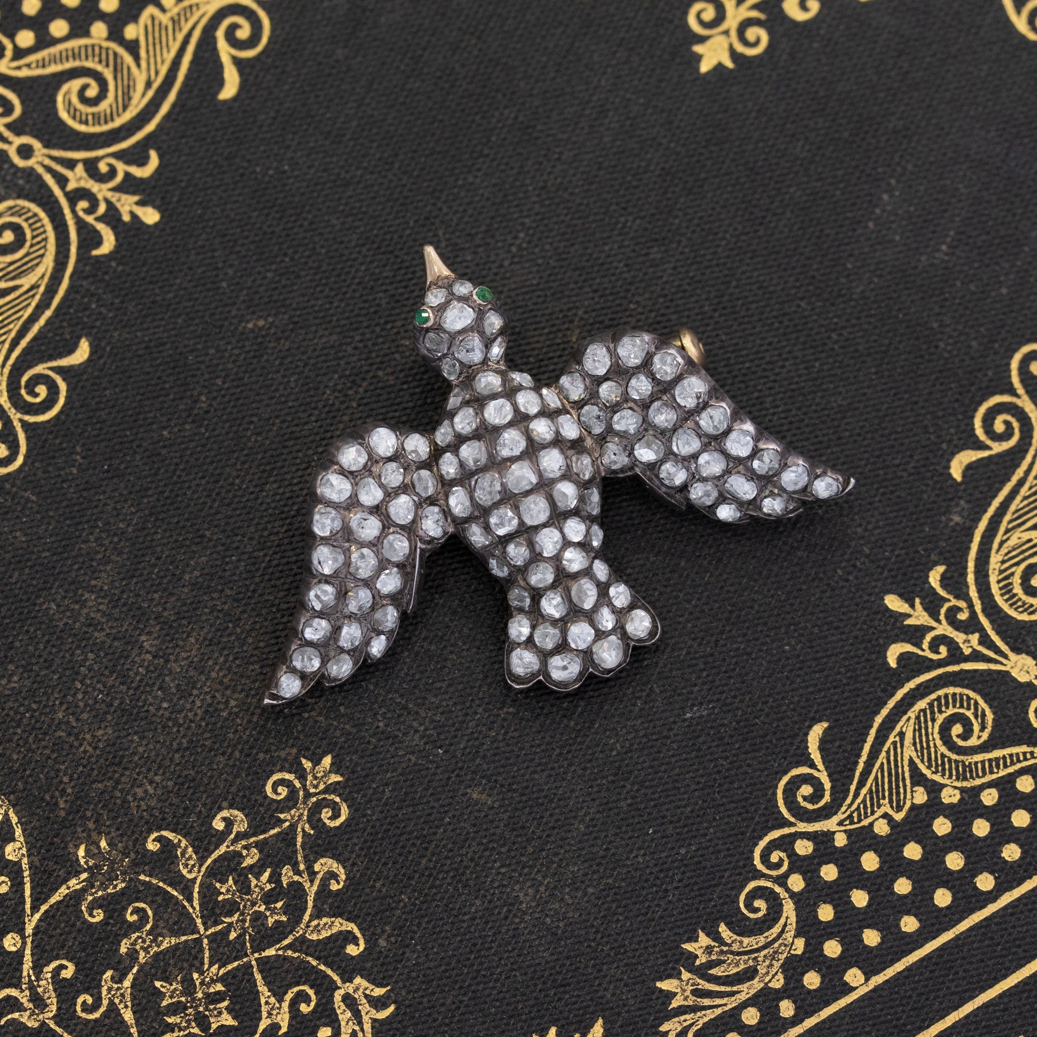 1.80ctw 'Bird in Flight' Pave Brooch