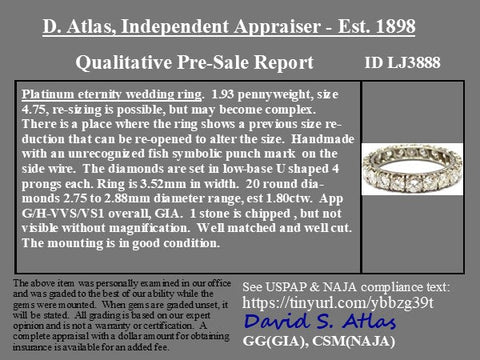 1.80ctw Round Brilliant Cut Diamond Eternity Band