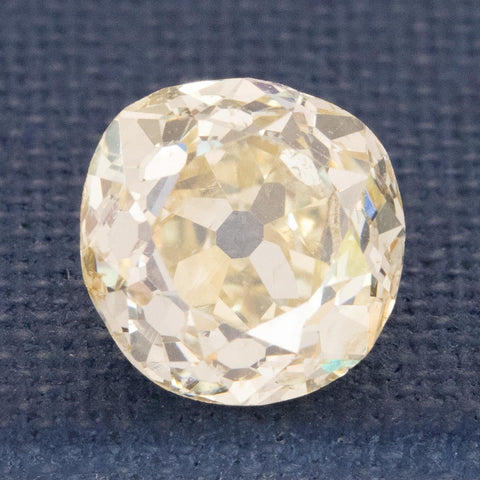 1.81ct Light Yellow Old Mine Cut Diamond GIA