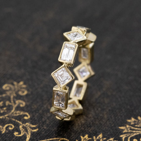 1.81ctw French & Asscher Cut Diamond Eternity Band