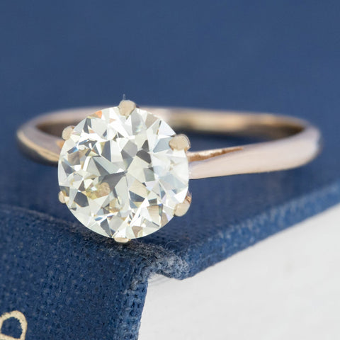 1.83ct Vintage Old European Cut Diamond Solitaire, GIA