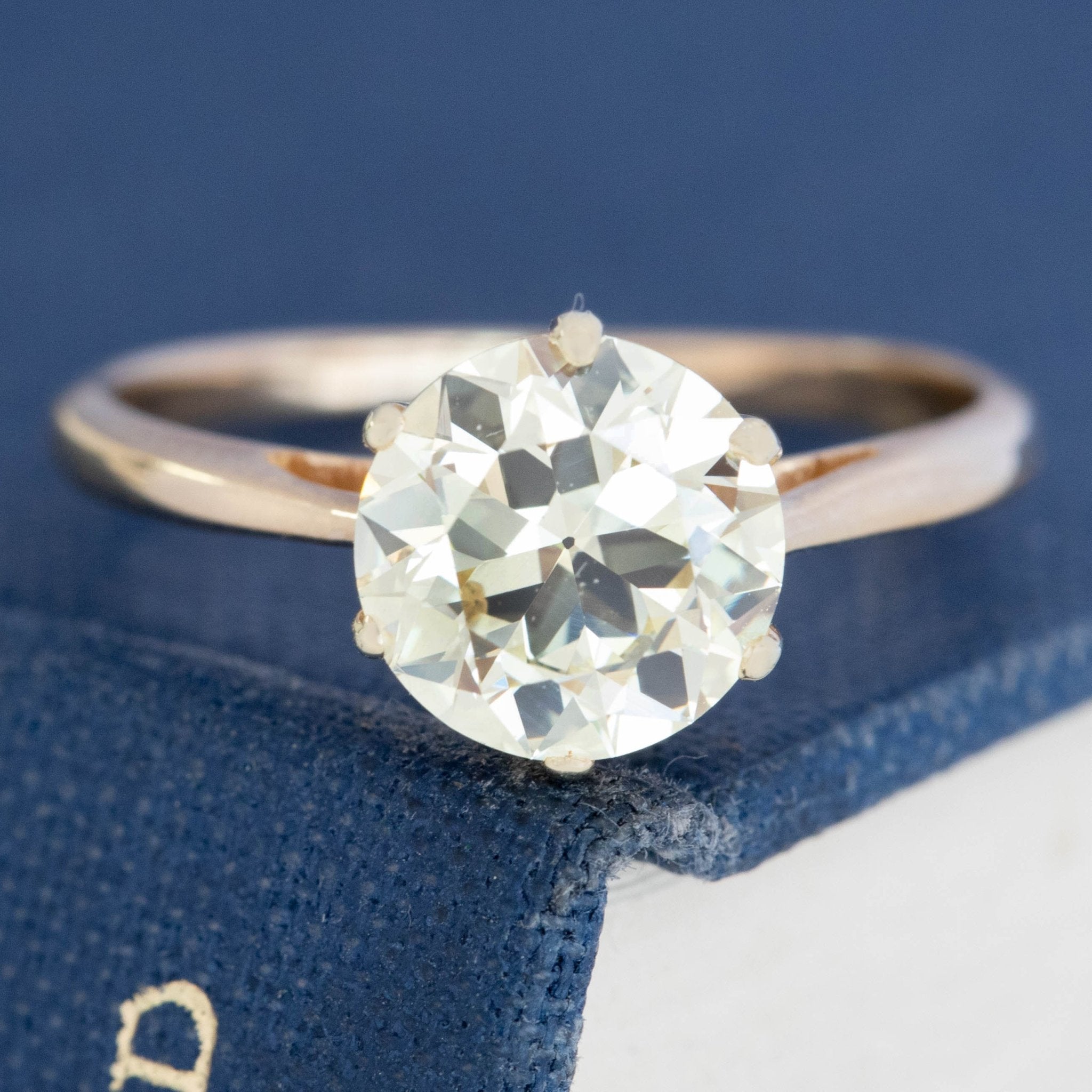 1.83ct Vintage Old European Cut Diamond Solitaire, GIA