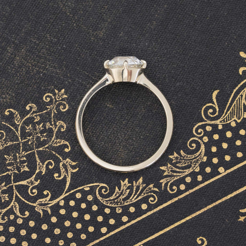 1.85ct Old Mine Cushion Cut Diamond Solitaire, GIA J SI1