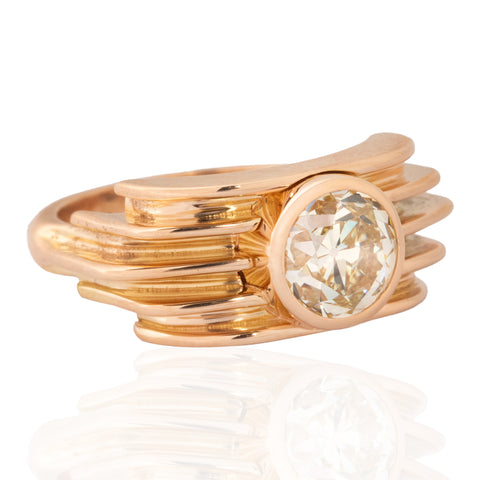 1.85ct Retro Old European Cut Diamond Ring
