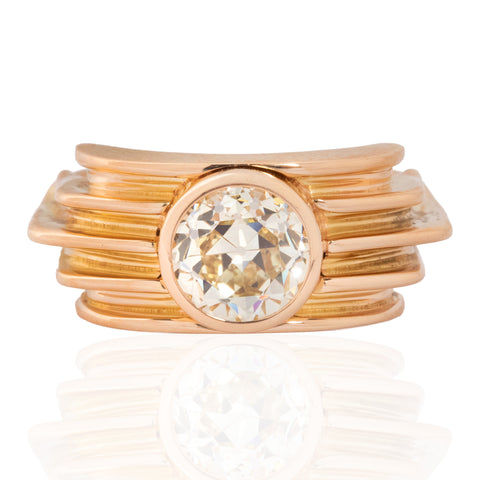 1.85ct Retro Old European Cut Diamond Ring