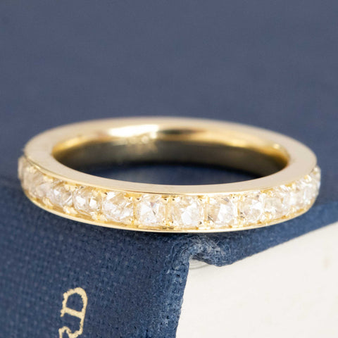 1.85ctw Old Mine Cut Diamond Channel Eternity Band
