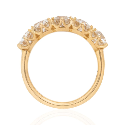 1.87ctw Old European Cut Diamond 5-Stone Band