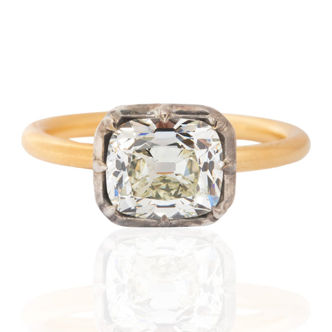 1.90ct Cushion Cut Diamond Collet Solitaire, GIA