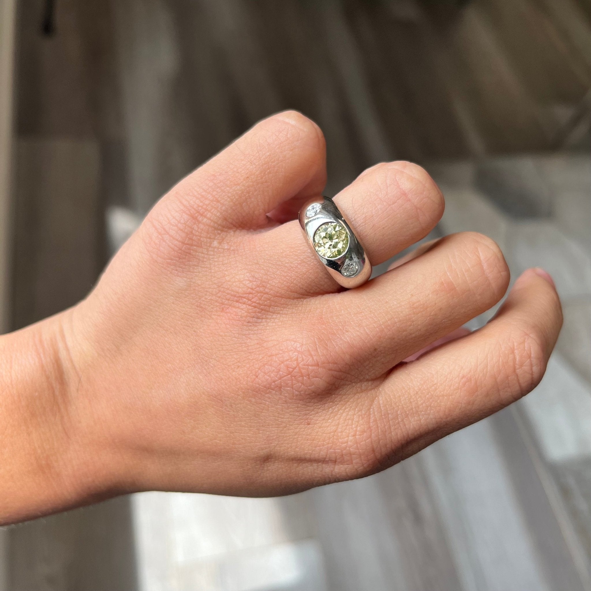 1.90ctw Old European Cut Diamond 3-Stone Ring by Bvlgari