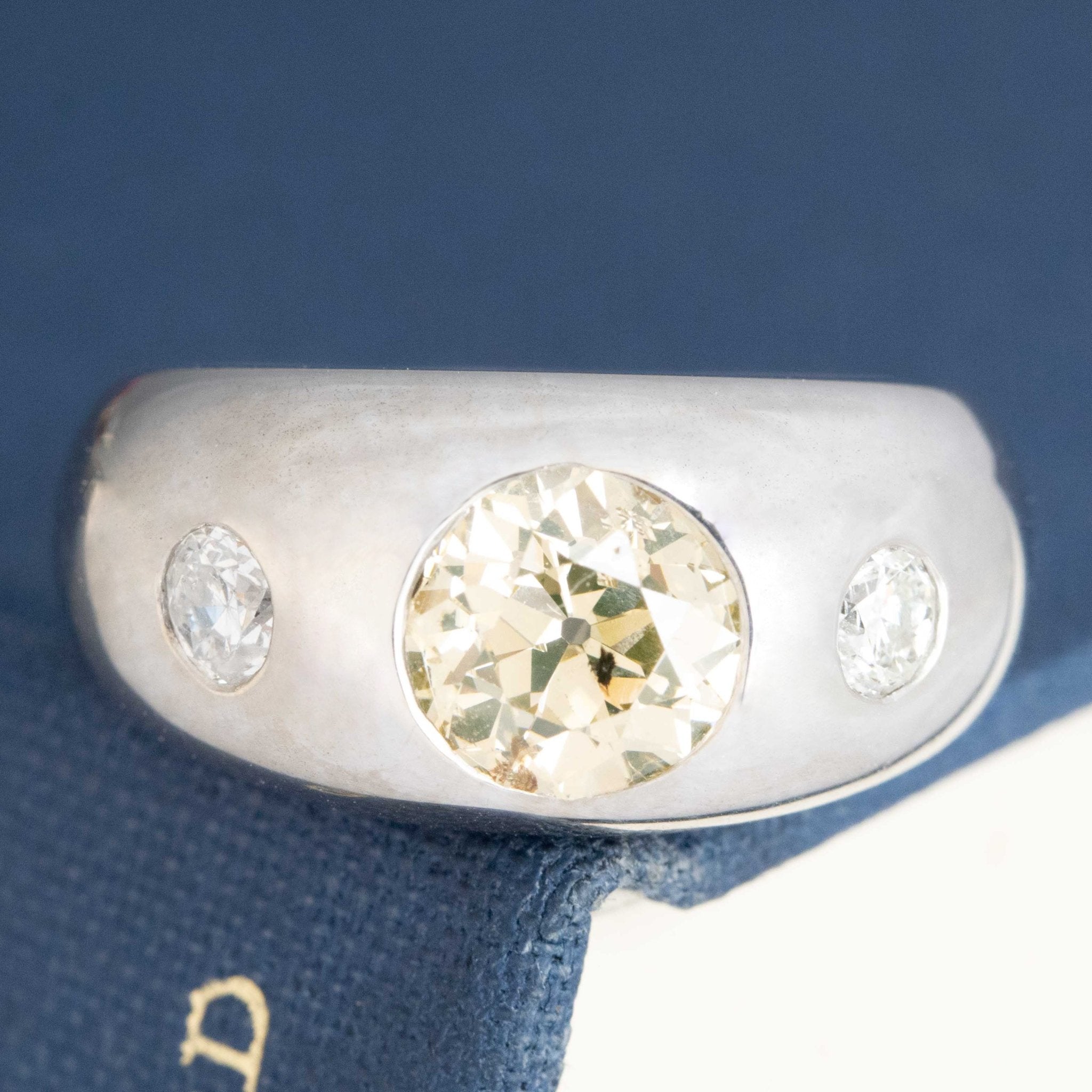 1.90ctw Old European Cut Diamond 3-Stone Ring by Bvlgari