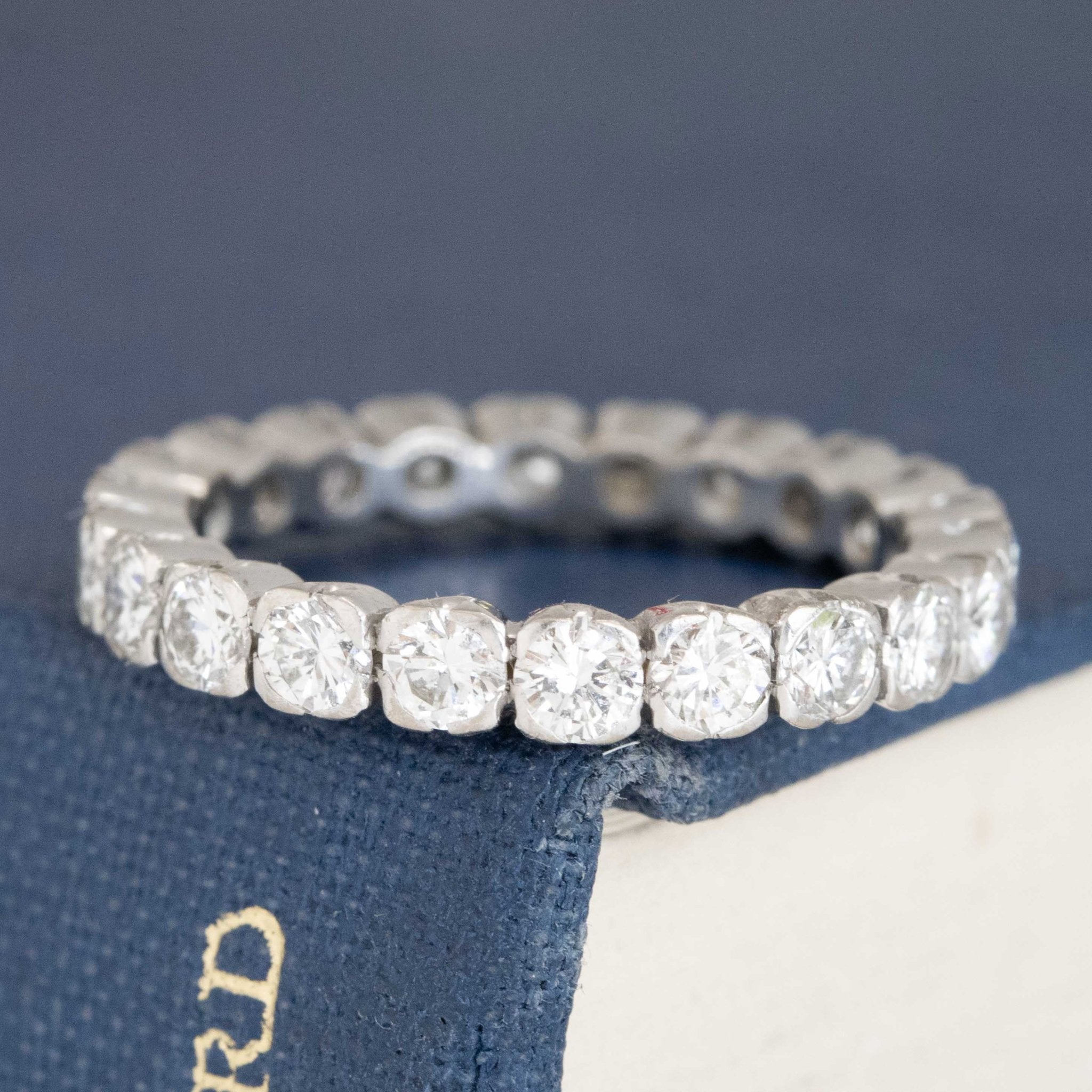 1.90ctw Vintage Round Brilliant Cut Diamond Eternity Band