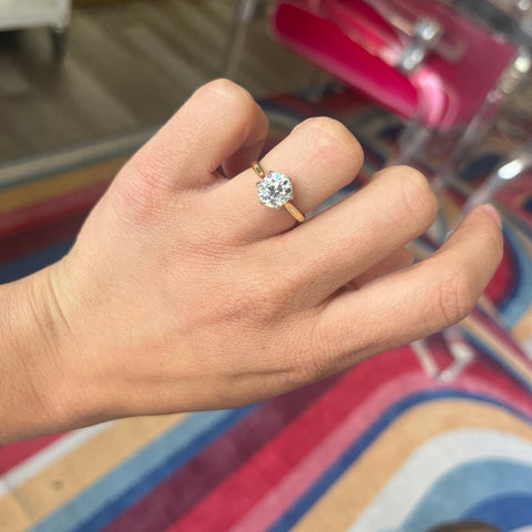 1.91ct Old Mine Cut Diamond "Wilshire" Solitaire