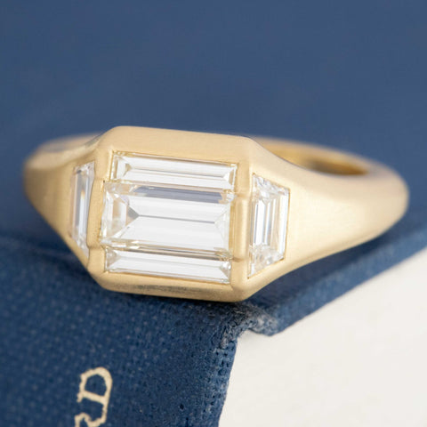 1.91ctw Step Cut Diamond Cluster Ring
