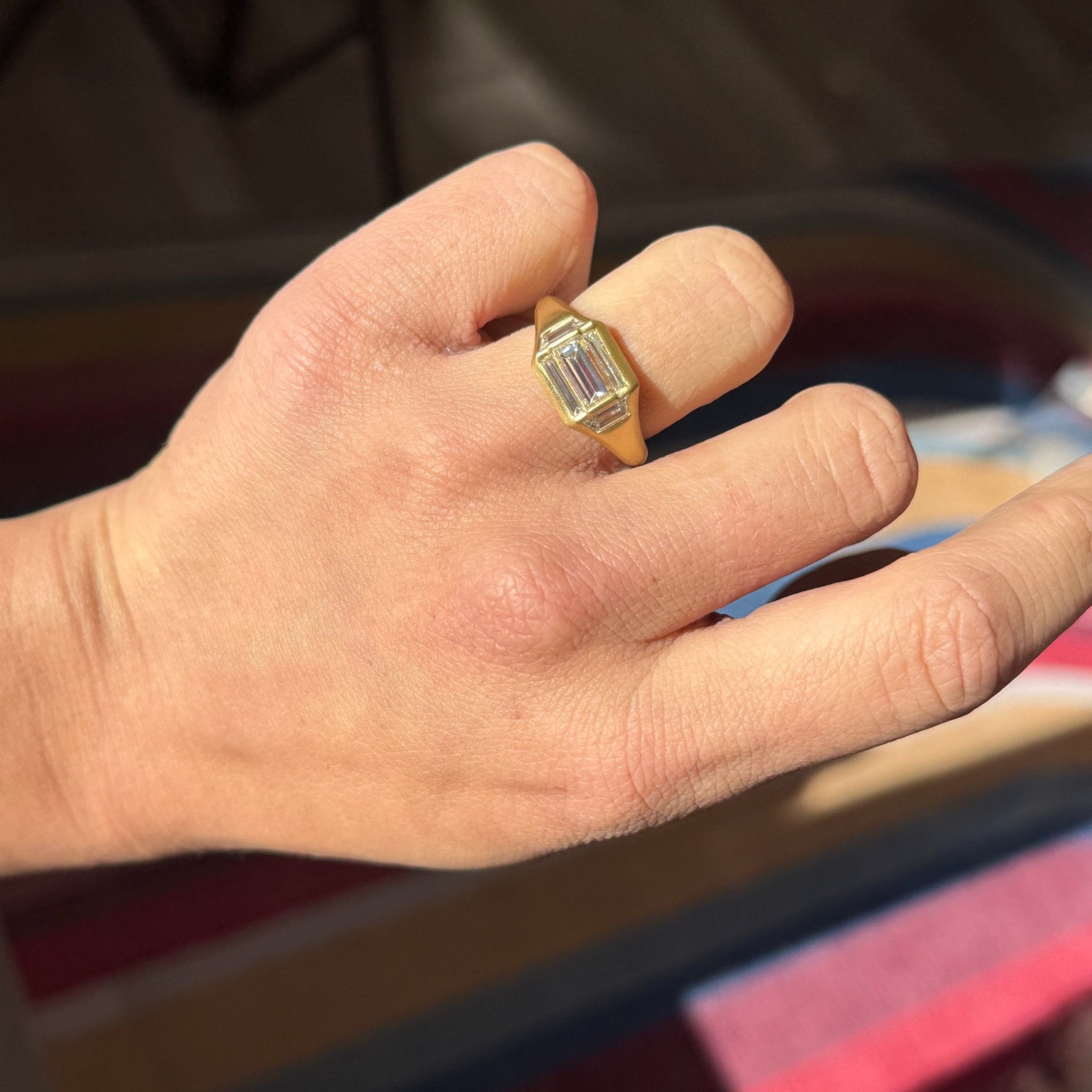 1.91ctw Step Cut Diamond Cluster Ring